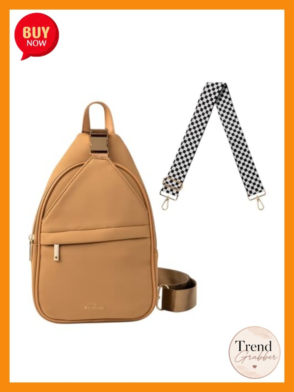 Neoprene Sling Crossbody Bag with Interchangeable Polyester Strap
